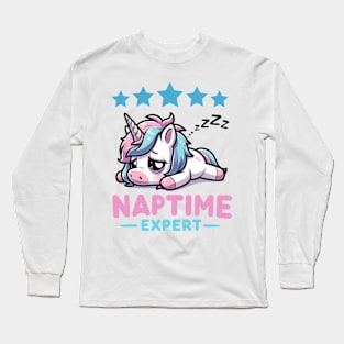 Naptime Expert Unicorn Long Sleeve T-Shirt